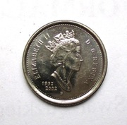 10 Centów 2002 r.  Kanada 50 rocznica intronizacji Elżbiety II