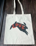 Torba bawełniana torebka tote bag cotton bawełna beżowa Harry Styles