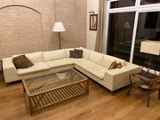 Piękny, skórzany włoski narożnik, sofa Incanto