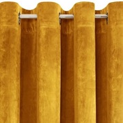 Zasłona Diva Line Riva welurowa przelotki musztardowa 