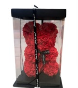 Miś płatki roz w pudełku 