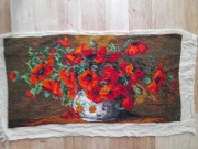 Maki w wazonie-haft krzyżykowy 