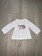 Bluzka bluzeczka rozpinana na plecach biała dziewczynki Mayoral r70 