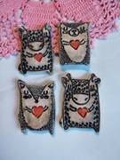 Ceramiczny magnes  zwierzak, rękodzieło 