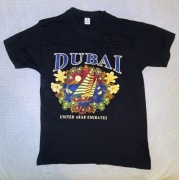 DUBAI czarny T-shirt nadruk r. M