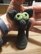 Kot kotek na szydełku breloczek brelok do kluczy 