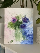 Obraz olejny kwiaty abstrakcyjne