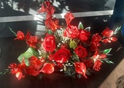 Kompozycja nagrobna, kwiaty, dekoracje, stroik