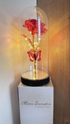 Róża LED z lusterkiem i motylkiem – ozdobna dekoracja w opakowa prezentowym
