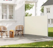 Markiza boczna Panel ogrodowy Roleta taras 180x350 Ecru