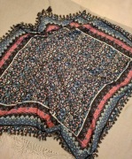 Nowa duża ludowa chusta frędzle Folk  100% bawełna