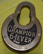 Antyk Champion 6-Lever Pancake Padlock / Miller Lock Co. USA