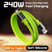Kabel USB do USB-C 240W Soft Silicone 1m 6A Neonowy szybkie ładowanie xshop