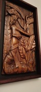 Płaskorzeźba, relief, motyw afrykański.
