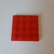 Lego 3031 Plate Płytka 4 x 4 czerwona
