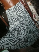 LARA FABIO zwiewna spódnica plisowana zebra 42 44