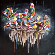 Obraz rękodzieło akryl na płótnie 