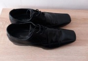 Buty czarne eleganckie męskie roz.42 wymiary opis