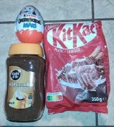 Zestaw kinder niespodzianka maxi płatki czekoladowe kit kat cafe dor rozp