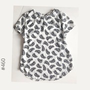 Bluzka H&M rozmiar 34 XS biała wzór monstera 