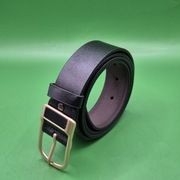 Pasek ze skóry do spodni eleganckich i jeansów czarny  120 cm