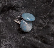 Mitis Beta - piękne kolczyki 25mm na biglu, artystyczne malowane akwarelami