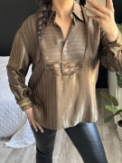 Koszula & Other Stories XS premium khaki oversize bluzka długi rękaw