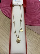 Złoty naszyjnik koniczynka