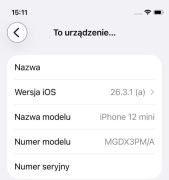 zadbany APPLE iPhone 12 mini 5G 64 GB czarny  model MGDX3PM/A + etui