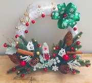 Wianek stroik świąteczny bożonarodzeniowy dekoracja domu dekoracja okna 