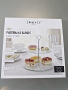 Patera Dwupiętrowa Etażerka Szkło Hartowane 