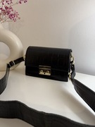 Torebka Skórzana AMELIA II XS czarny CroCo mat GOLD