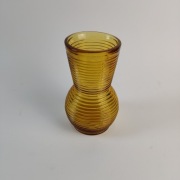 Wazonik szklany Huta Prądniczanka - miodowe pierścienie duże