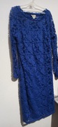 Sukienka chabrowa koronkowa M