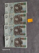 Banknoty 10 zł 4 szt