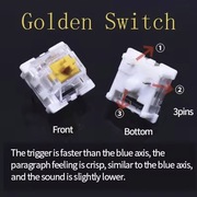 Przycisk Outemu MX, złoty, do klawiatur mechanicznych