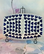 Półmisek sałatkowy ceramiczny dzielony Bolesławiec 