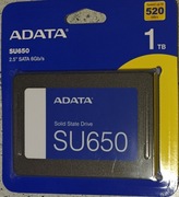 NOWY Dysk SSD ADATA SU650 1TB 3D NAND TLC SATA III Laptop Konsola PC 