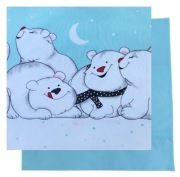 Poszewka 40x40 cm Misie miętowe 1 - Bawełna