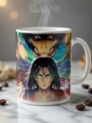 Attax on Titan manga anime  prezent dla fanów kubek Ceramiczny 