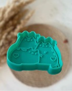 Foremka inspirowany Pusheen Rodzina 7,5 cm – wykrawaczka + stempel