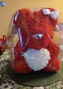 Miś z róż piankowych 