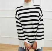 Bonprix ciepły elegancki sweter półgolf wiskoza 48/50/52