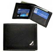 Portfel męski czarny skóra ekologiczna Na gotówkę karty Lekki