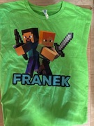Koszulka zielona minecraft rozmiar 9-11 lat
