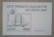 Blok 4473ND Zlot Wielkich Żaglowców Szczecin  2013 czarnodruk