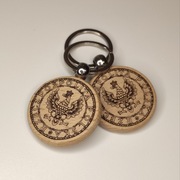 DREWNIANY BRELOK DO KLUCZY orzeł II RP 1 szt.