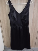 Sukienka czarna na ramiączkach satynowa H&M r. 36/S