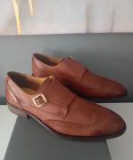 Brązowe skórzane buty typu Monk marki Noak