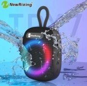 Głośnik NewRixing NR-195 BT 5.3 MicroSD IPX7 RGB TWS Black Blue